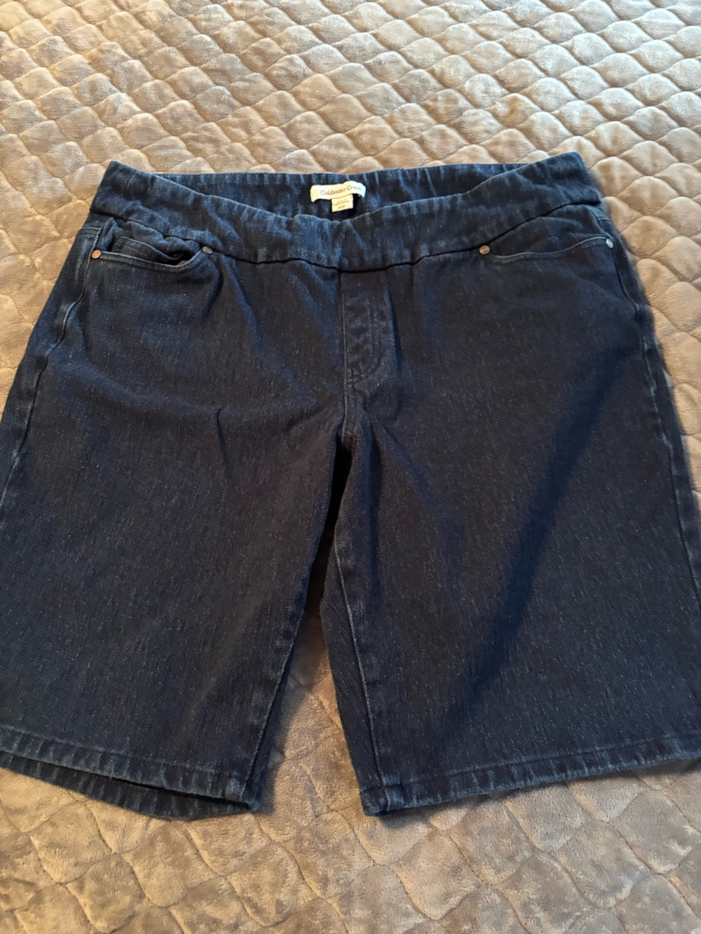Coldwater Creek Navy Denim Bermuda Shorts